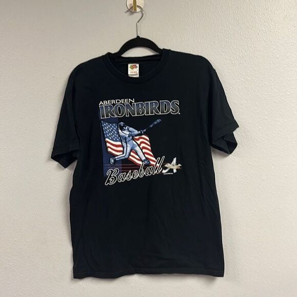 Men's Blue Vintage 2000s Aberdeen Ironbirds Baseball Team‎ Graphic T-Shirt Sz L - Picture 1 of 6